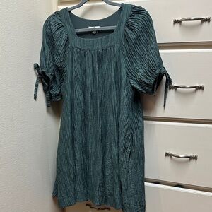 Entro Teal Textured Dress